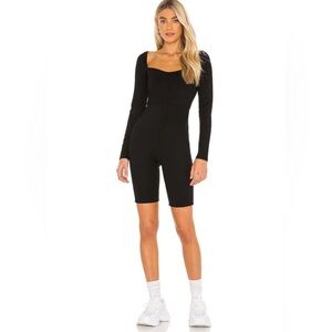 LPA Revolve Pugliese Romper Black Sweetheart Neckline Size XS